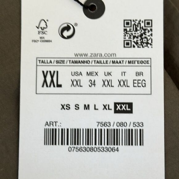 ZARA | Mid Khaki | POPLIN CULOTTES - Picture 6 of 8